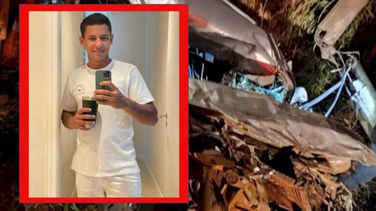 Jovem de 23 anos perde controle de carro na BR- 346 entre Fátima do Sul/Vicentina colide em poste e morre