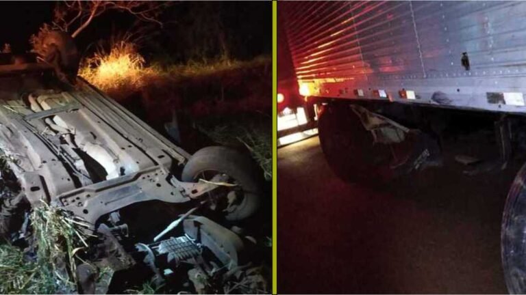 Homem morre ao colidir veiculo em caminhão baú na MS- 141 entre Ivinhema e Naviraí