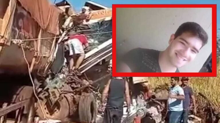 Douradense de 24 anos morre em acidente entre caminhão e carreta