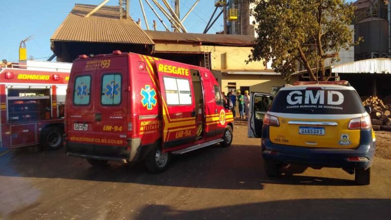 Jd Guaicurus – Corpo de Bombeiros, GMD e SAMU socorrem usuário de drogas que subiu em Silo [Vídeo]