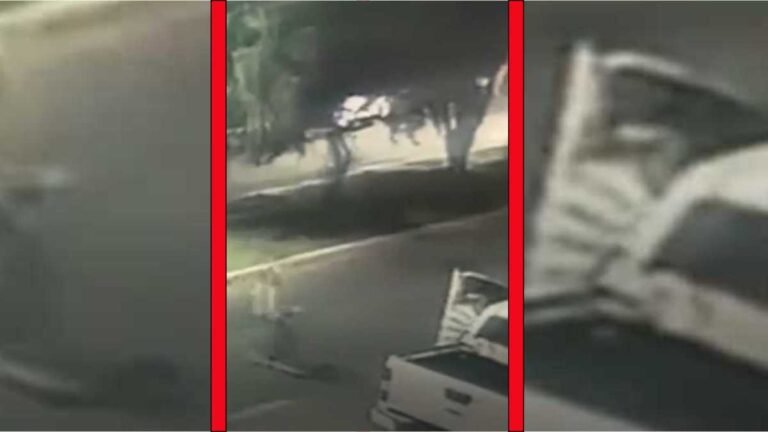 Câmera de segurança registra momento em que idoso de 79 anos tem caminhonete tomada em assalto