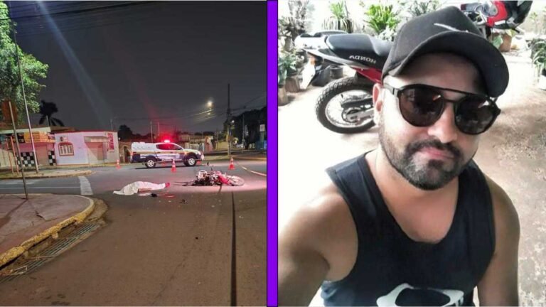 Motociclista colide em caminhão de coleta de lixo e morre