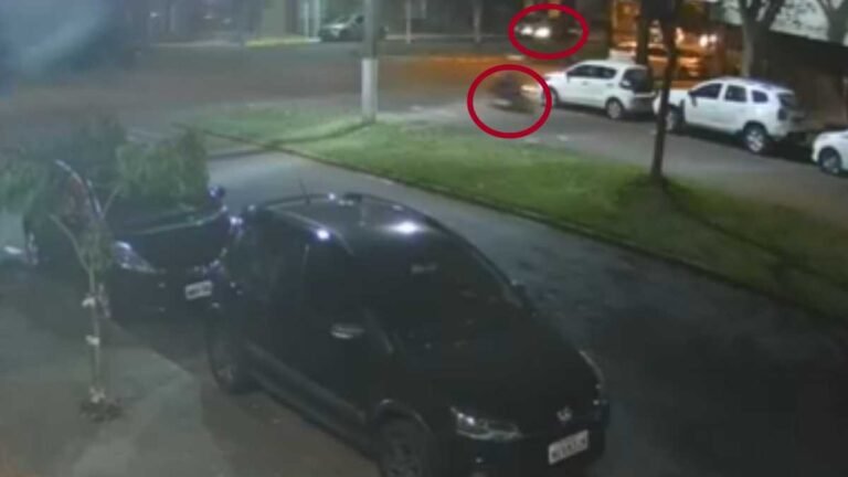 VÌDEO – Câmera de segurança registra momento em que mulher e atingida por carro em Dourados