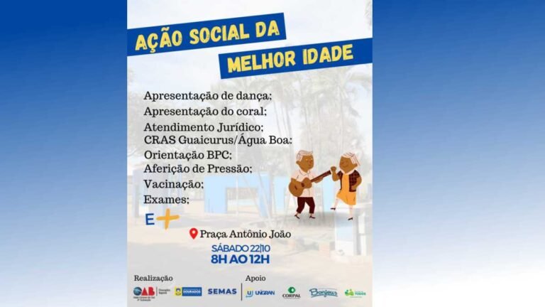 Prefeitura promove Ação Social da Melhor Idade na Praça Antônio João