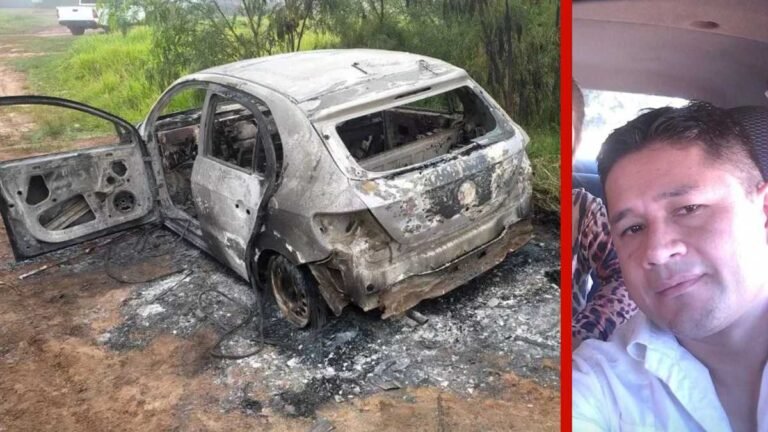 Carro encontrado totalmente queimado pode ter sido usado na execução de empresário