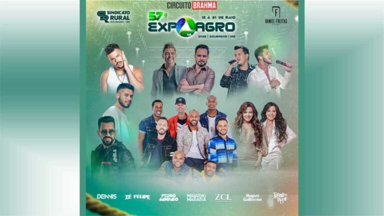 Expoagro define as principais atrações de shows em Dourados – Confira