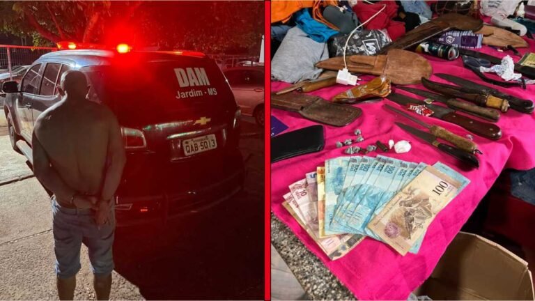 Investigado por violência doméstica é preso por tráfico de drogas e posse irregular de arma de fogo 