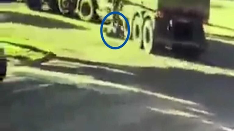 Cena forte – Vídeo mostra momento em que motociclista morre atropelado em Sidrolândia