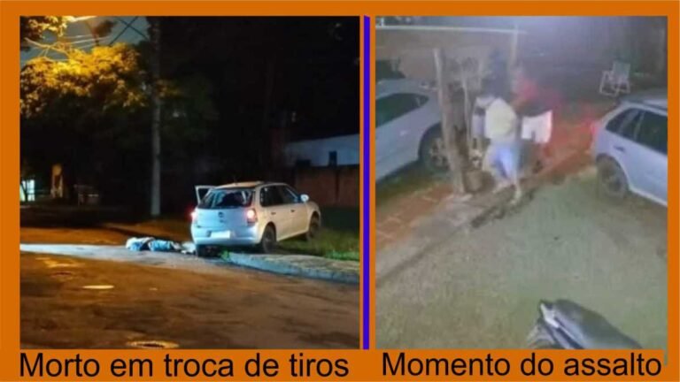 Vila Rosa – Troca de tiros entre assaltantes e policiais termina com um morto e um ferido em Dourados