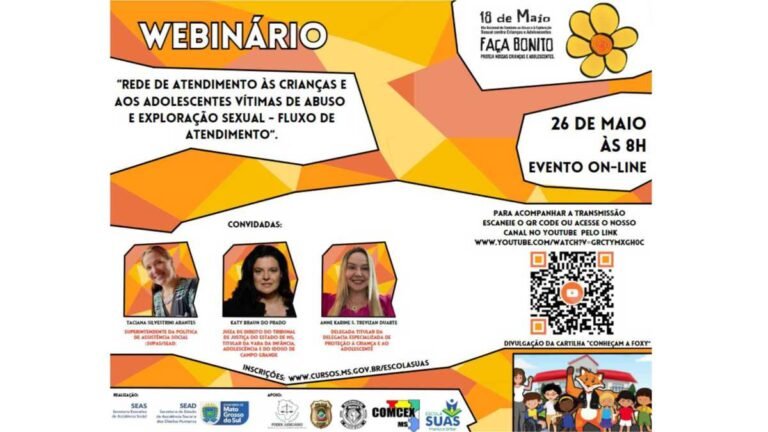Evento virtual discute nesta sexta-feira rede de atendimento às vítimas de abuso e exploração sexual