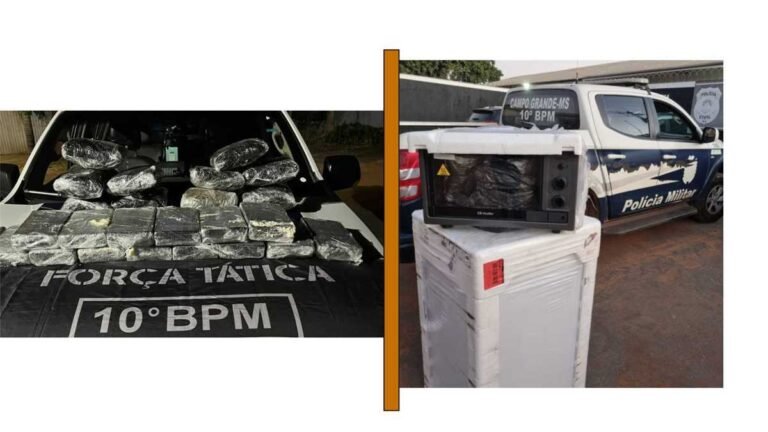 Força Tática apreende 21.600 kg de entorpecentes escondido em eletrodoméstico