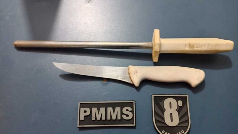 PM prende homem após invadir residência da ex-mulher e tentar golpeá-la com faca