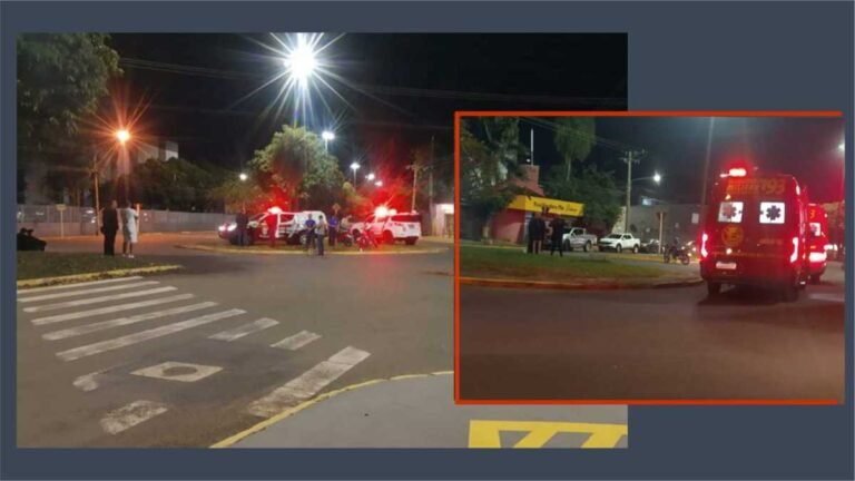 Atropelado por moto em rotatória, pai morre na frente de filho de 6 anos