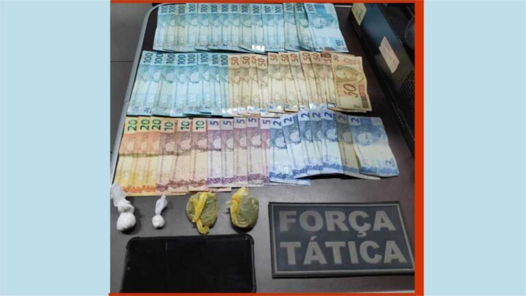 Em liberdade condicional, homem é preso pela Polícia Militar por tráfico de drogas