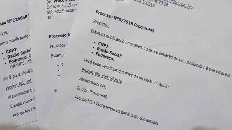 Procon/MS reforça alerta sobre mensagens falsas de notificação a empresas