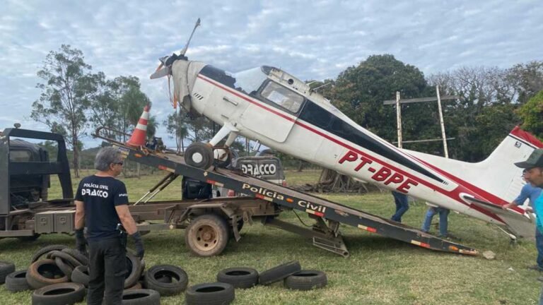 Vídeo – Polícia Civil apreende aeronave utilizada para o narcotráfico