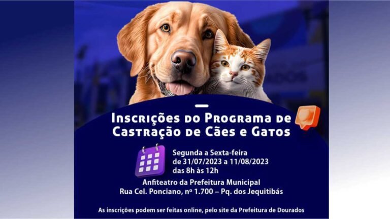 Inscrições para Castração de Cães e Gatos encerram hoje