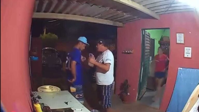 Vídeo – Polícia prende homem que matou o padrasto durante confraternização do Dia das Mães