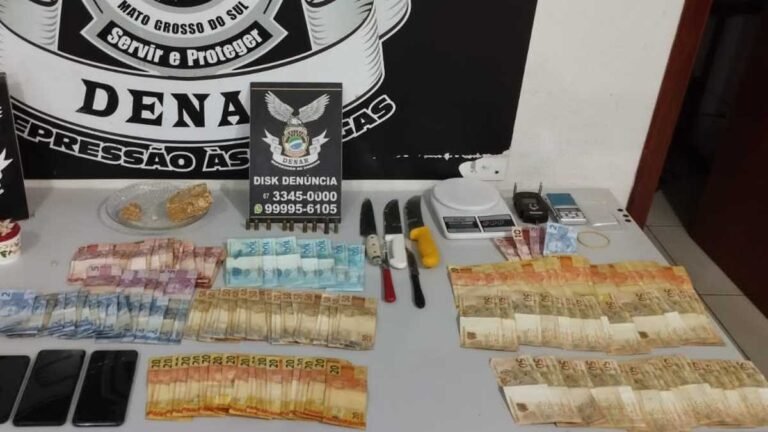 Polícia Civil prende casal por tráfico de drogas e apreende quantidade em dinheiro