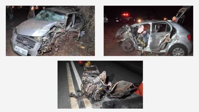 Colisão entre dois veículos na BR-163 deixa 6 feridos e uma morte