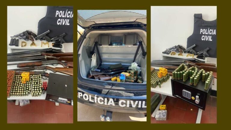 Após ameaçar ex-namorada, homem é preso com 11 armas de fogo e munições em cofre de casa