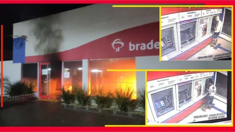 Adolescente de 14 anos e homens são presos após atearem fogo em Agencia do Bradesco