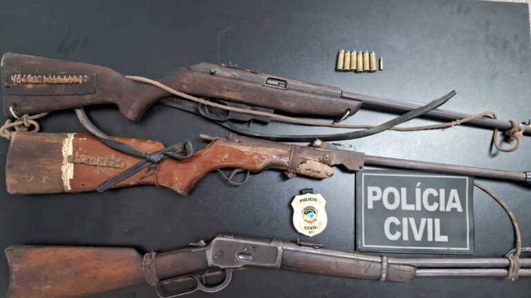 Homem é preso por posse de arma de fogo de uso restrito, em Miranda