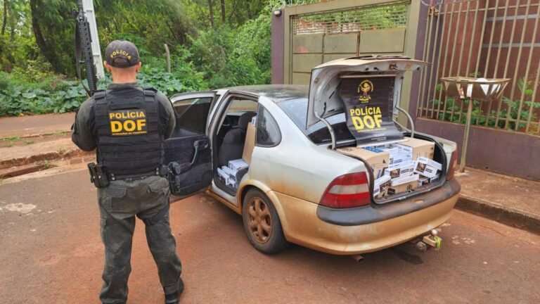 Área BNH IV Plano – Veículo carregado com cigarros ilegais é apreendido pelo DOF em Dourados