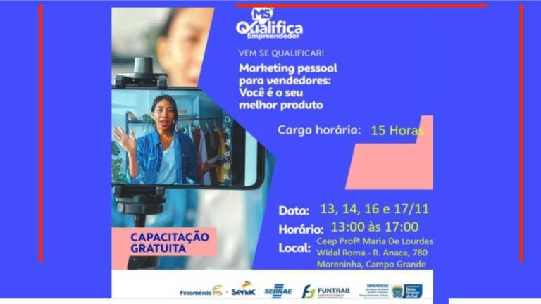 Em parceria com o Senac, Funtrab divulga cursos de qualificação gratuitos e presenciais na Moreninha III