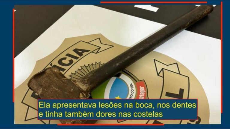 Filho agride mãe com golpes de marreta no rosto e acaba preso