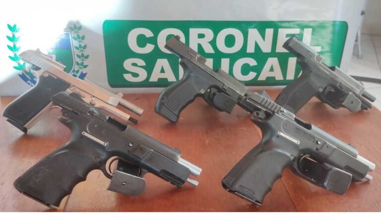 PMMS prende mulher com cinco pistolas que seriam entregues em Campo Grande