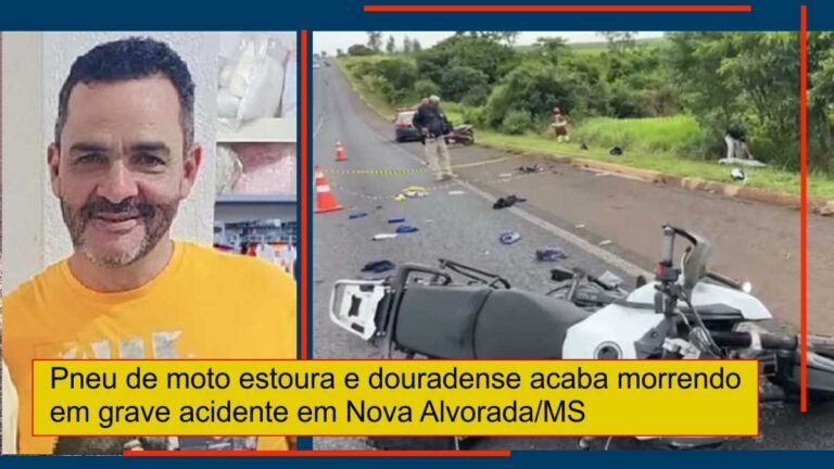 Doradense morrre em acidente na BR-163 após pneu de moto estourar