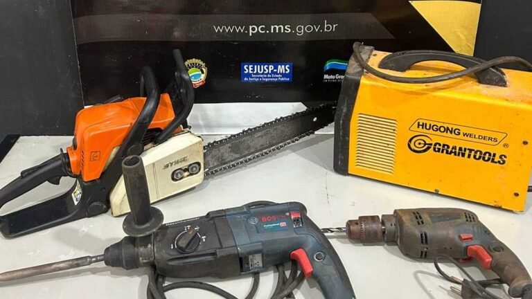 Polícia Civil recupera ferramentas subtraídas de construção em Dourados e identifica os autores do furto e da receptação