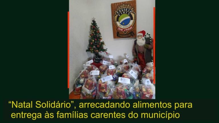 Polícia Civil entrega cestas de Natal em Taquarussu
