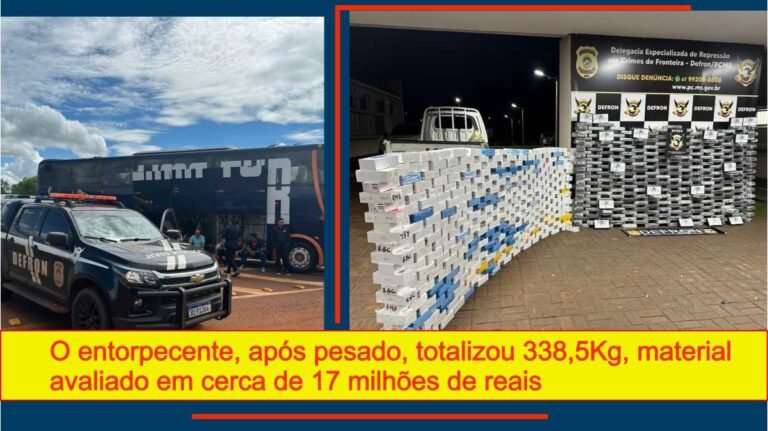 Polícia Civil apreende cocaína e aparelhos celulares, material avaliado em 17 milhões de reais