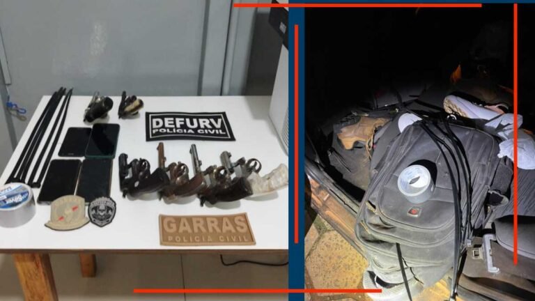 A Polícia Civil por meio da DEFURV e GARRAS, evitou um grave crime de roubo com restrição de liberdade