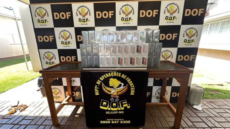 Aparelhos de telefone celular escondidos em veículo são apreendidos pelo DOF 