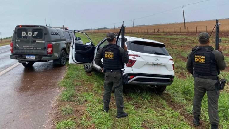 Vídeo – Veículo roubado em São Paulo é recuperado pelo DOF em Rio Brilhante