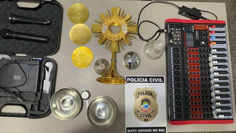 Polícia Civil identifica autor de furto à igreja e recupera objetos subtraídos