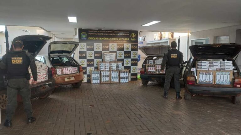 Vídeo – Quatro veículos carregados com mercadorias ilegais são apreendidos pelo DOF na região de Dourados