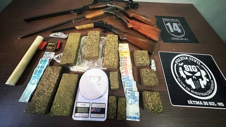 Polícias Civil e Militar prendem homem por tráfico de drogas e posse ilegal de arma de fogo