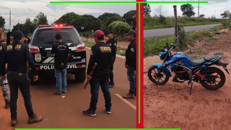 Com apoio de lideranças indígenas, Polícia Civil recupera moto furtada e prende autor em flagrante