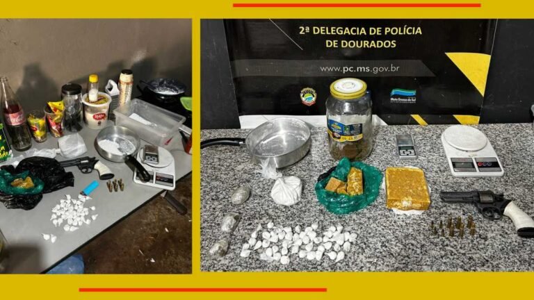 Vila Cachoeirinha – Polícia Civil apreende drogas, arma de fogo e munições em Dourados