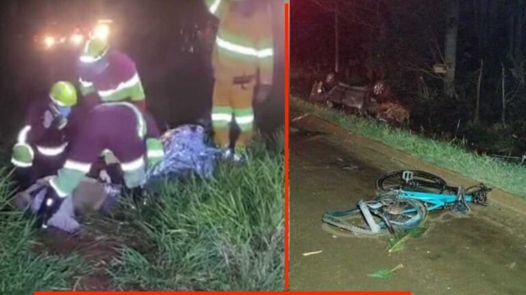 Entre o Parque I e II – Motorista de caminhonete e ciclista morrem em acidente perto do Kanoas