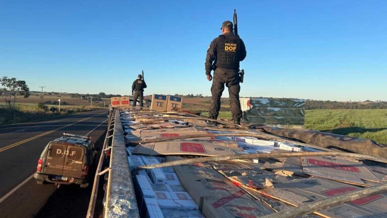 Carga milionária de cigarros avaliada em R$ 3,38 milhões é apreendida pelo DOF