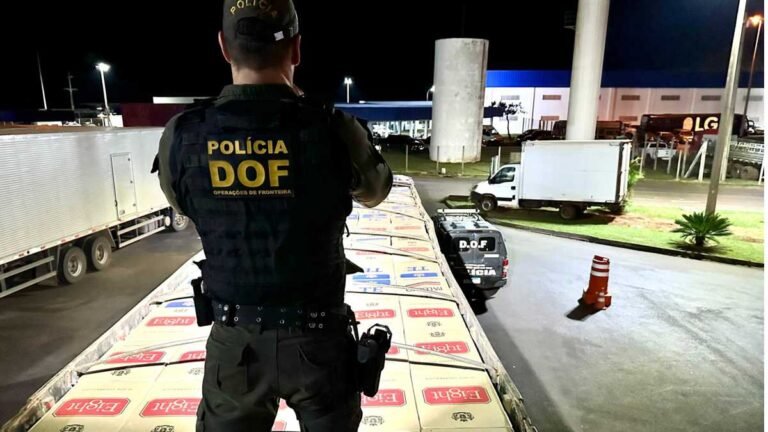 2 milhões – DOF apreende carreta carregada com cigarros contrabandeados do Paraguai