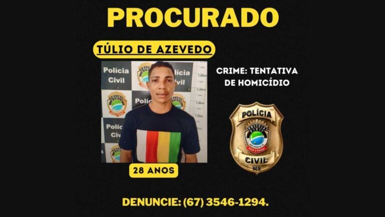 Polícia Civil identifica autor de duas tentativas de homicídio e pede apoio da população para localizar o foragido