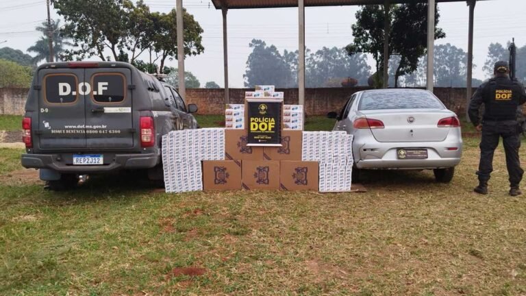 Veículo com cigarro contrabandeado do Paraguai é apreendido pelo DOF em Ponta Porã