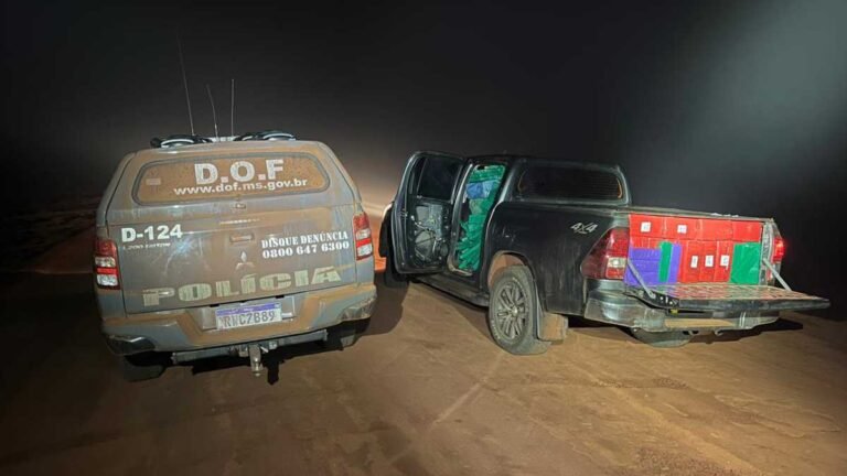 Veículo furtado é recuperado pelo DOF com quase duas toneladas de maconha em Amambai