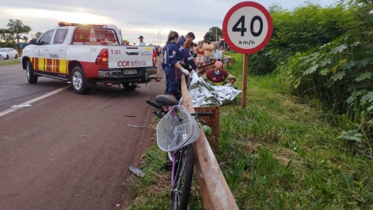 Motorista foge ao atropelar e matar ciclista proximo o Trevo da Bandeira